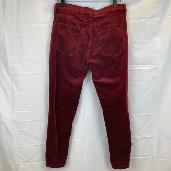 Banana Republic Womens Burgundy Red Skinny Corduroy Pants Size 29S Mid Rise - Picture 2 of 10